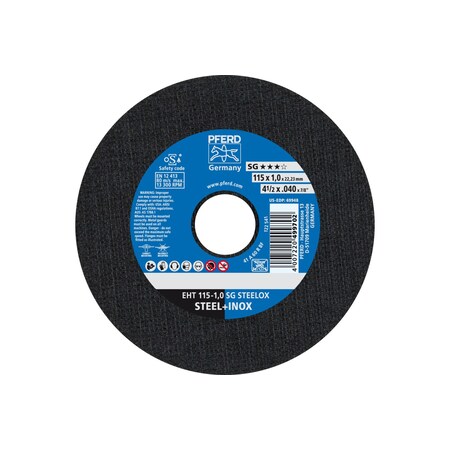 Pferd 4-1/2" x .040" Cut-Off Wheel, 7/8" A.H. - SG STEELOX - Type 1 25PK 69948